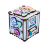 Бизиборд IWOODPLAY Бизи-куб со светом Зверята 17х17х18